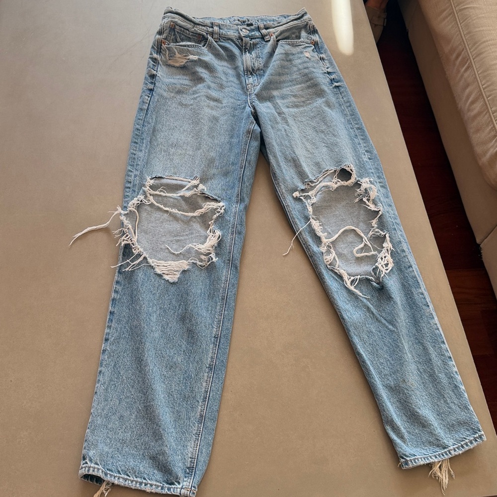 american eagle blue skinny jeans